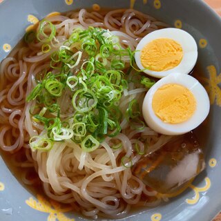 めんつゆ冷麺たまごのせ